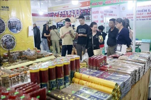 2026年岘港春节展销会吸引众多消费者前来参观购物。（图片来源：越通社）