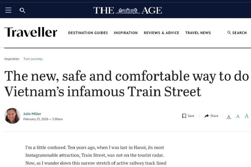 澳大利亚作家分享搭乘'河内五城门'旅游列车的独特体验