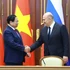 越南政府总理范明正与俄罗斯联邦政府总理米哈伊尔·米舒斯京。