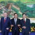 越共中央总书记苏林与柬埔寨人民党主席洪森、老挝人民革命党中央委员会总书记通伦·西苏里合影。（图片来源：越通社）