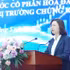 越南国家证券委员会主席武氏真芳在会上发言。（图片来源：越通社）