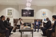 越南驻澳大利亚大使范雄心会见了瑙鲁驻澳大利亚高级专员卡米拉·所罗门。