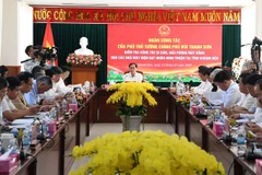 政府副总理裴青山与庆和省领导就宁顺核电项目推进情况举行工作会议。