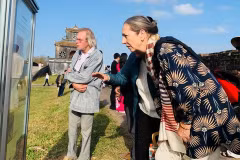 德国文化遗产保护协会驻越南首席代表安德里亚·特福尔（Andrea Teufel）女士（右）。