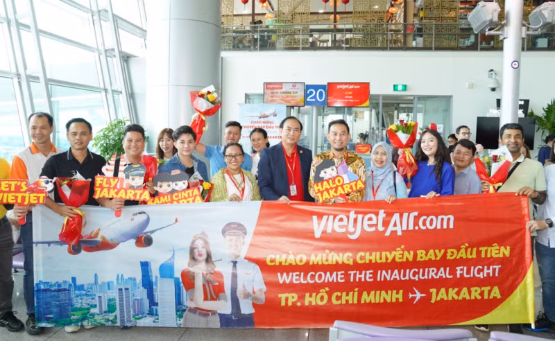 越捷航空公司开通越南胡志明市至印尼雅加达的直达航线。