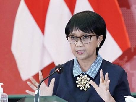 印度尼西亚外交部长蕾特诺·马尔苏迪。