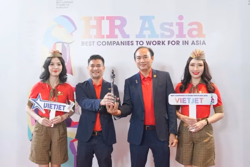越捷航空多次荣获“2024年亚洲最佳工作场所”称号。