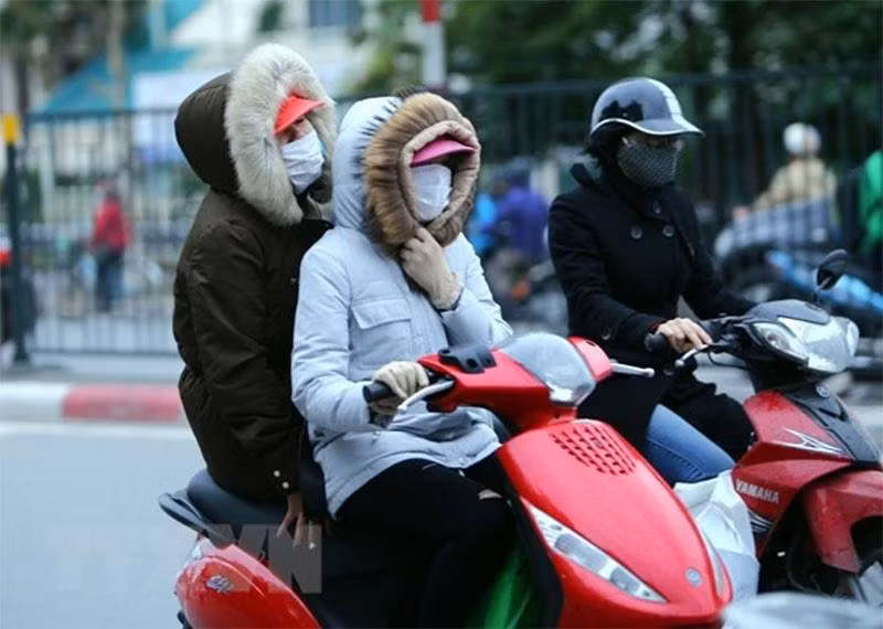 附图：周末越南北部将出现严寒灾害 