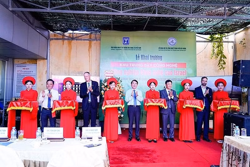 以色列农业技术展示馆揭牌仪式。