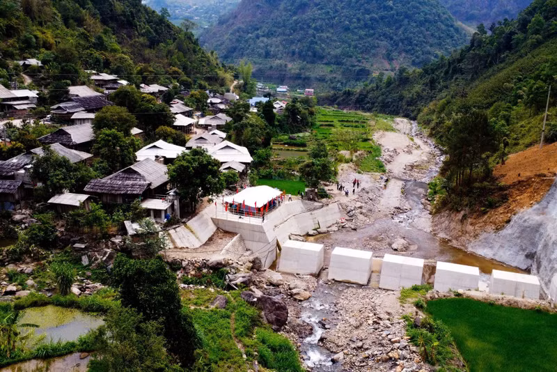 越南首座砂防坝。