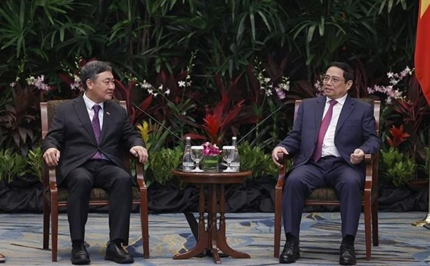 范明正总理会见胜科集团董事会副主席Tow Heng Tan。（图片来源：越通社）