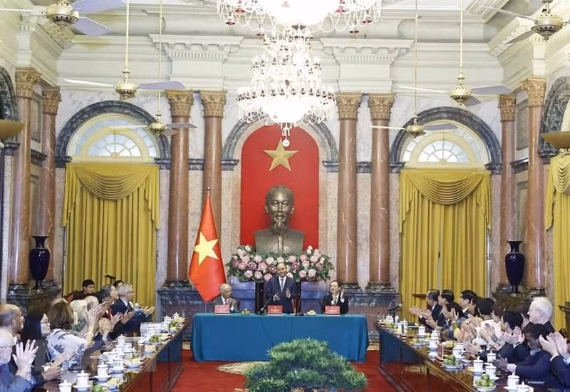 会见场景。