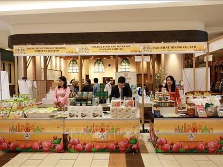 在日本埼玉县永旺湖城贸易中心的越南展区。
