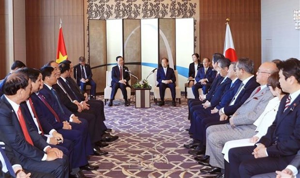 越南国家主席武文赏会见日越友好议员联盟领导代表。