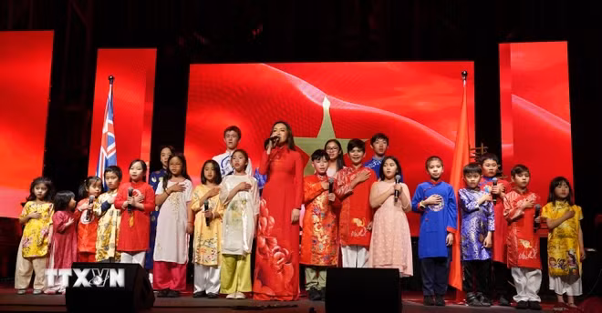 “越南：漫漫征程”纪念活动的文艺节目。
