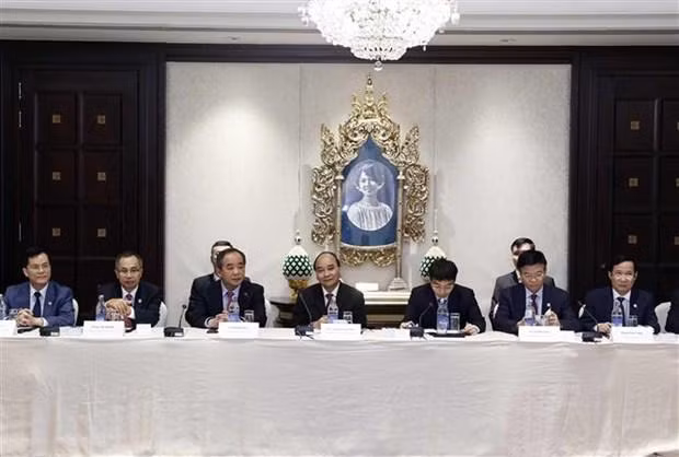 越南国家主席阮春福出席美国—APEC企业联盟高级别座谈会。