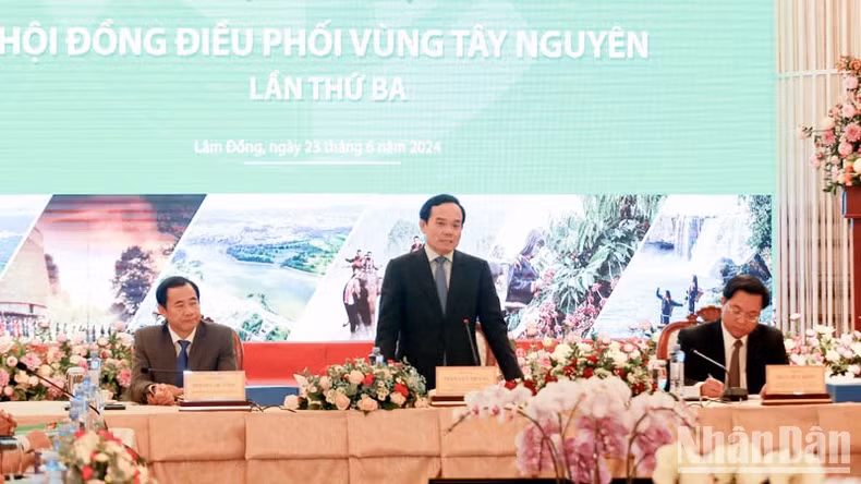 政府副总理陈流光在会议上发言。
