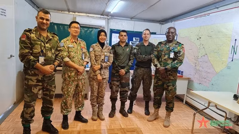 武仲琼中校被任命为协调办公室主任，负责特派团的全部军事观察员力量。（图片来源：人民军队报）