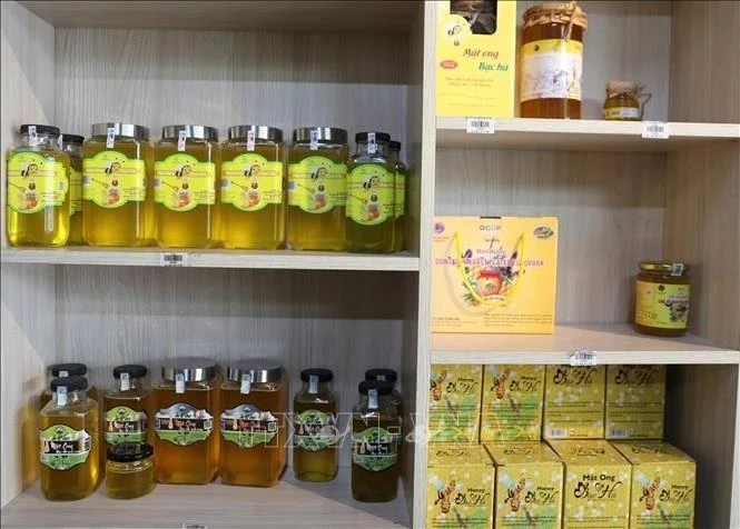 薄荷蜂蜜是河江省同文岩石高原的“一乡一品”产品。（图片来源：越通社）