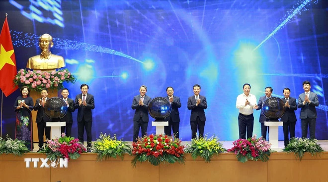 国家法律门户网站上线仪式在政府总部举行。（图片来源：越通社）
