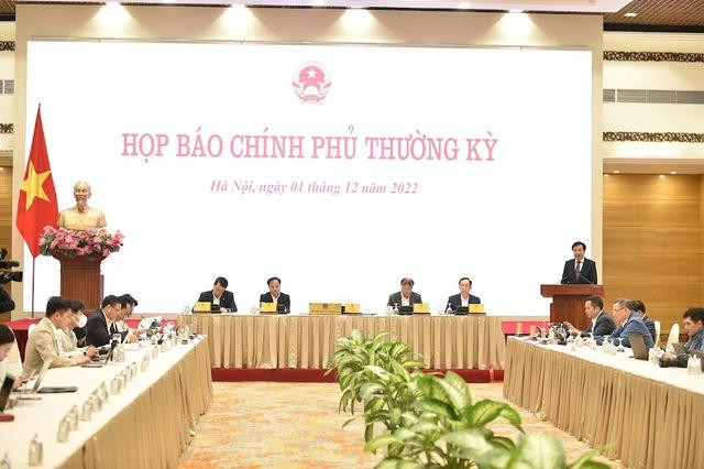 越南政府11月份例行记者会。