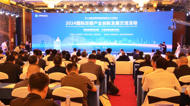 与会嘉宾在2024年国际双碳产业创新发展交流活动上发言。