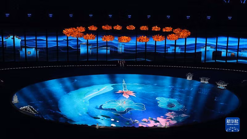 闭幕式上的文艺演出。