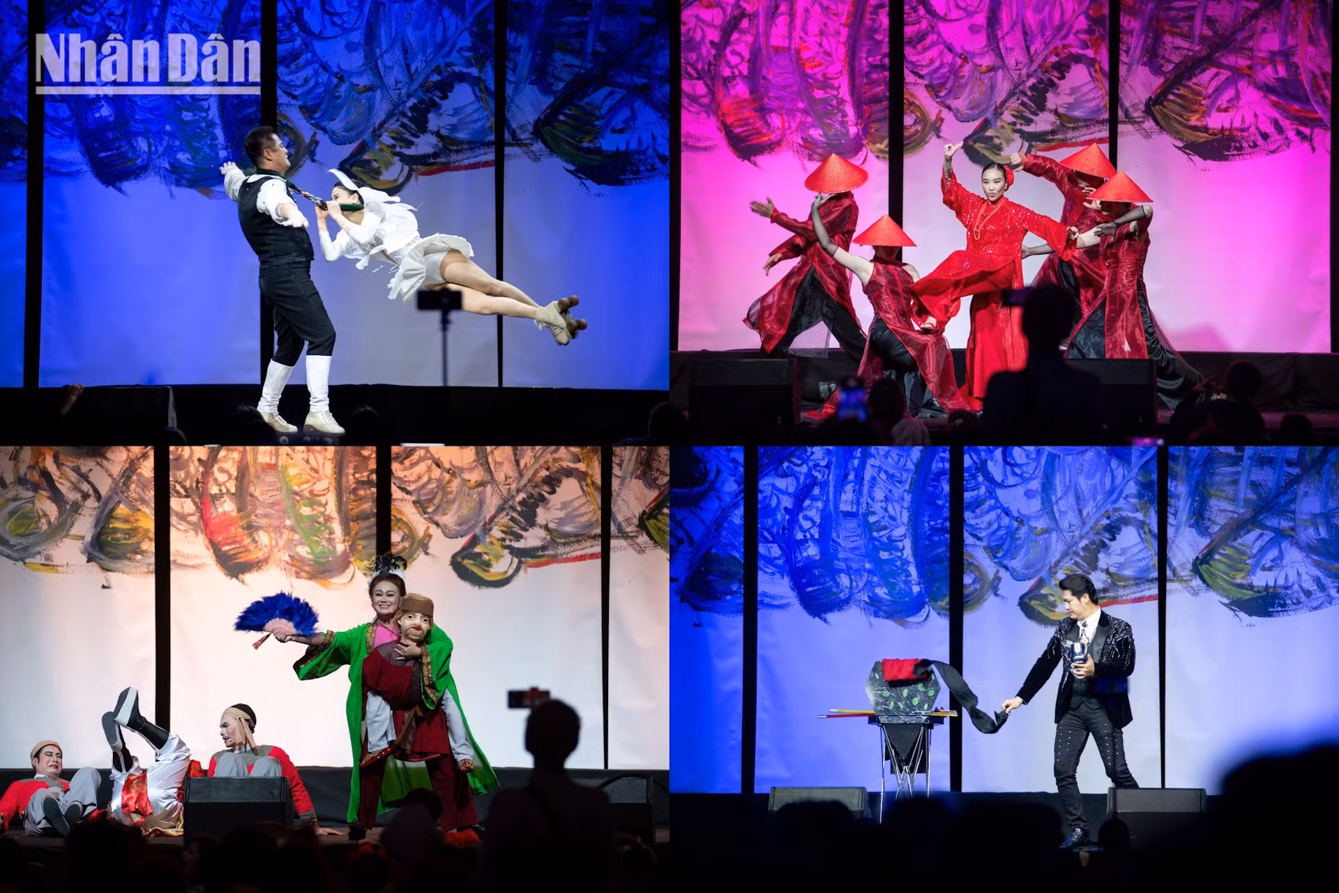 来自胡志明市的专业艺人为公众带来精彩的表演节目