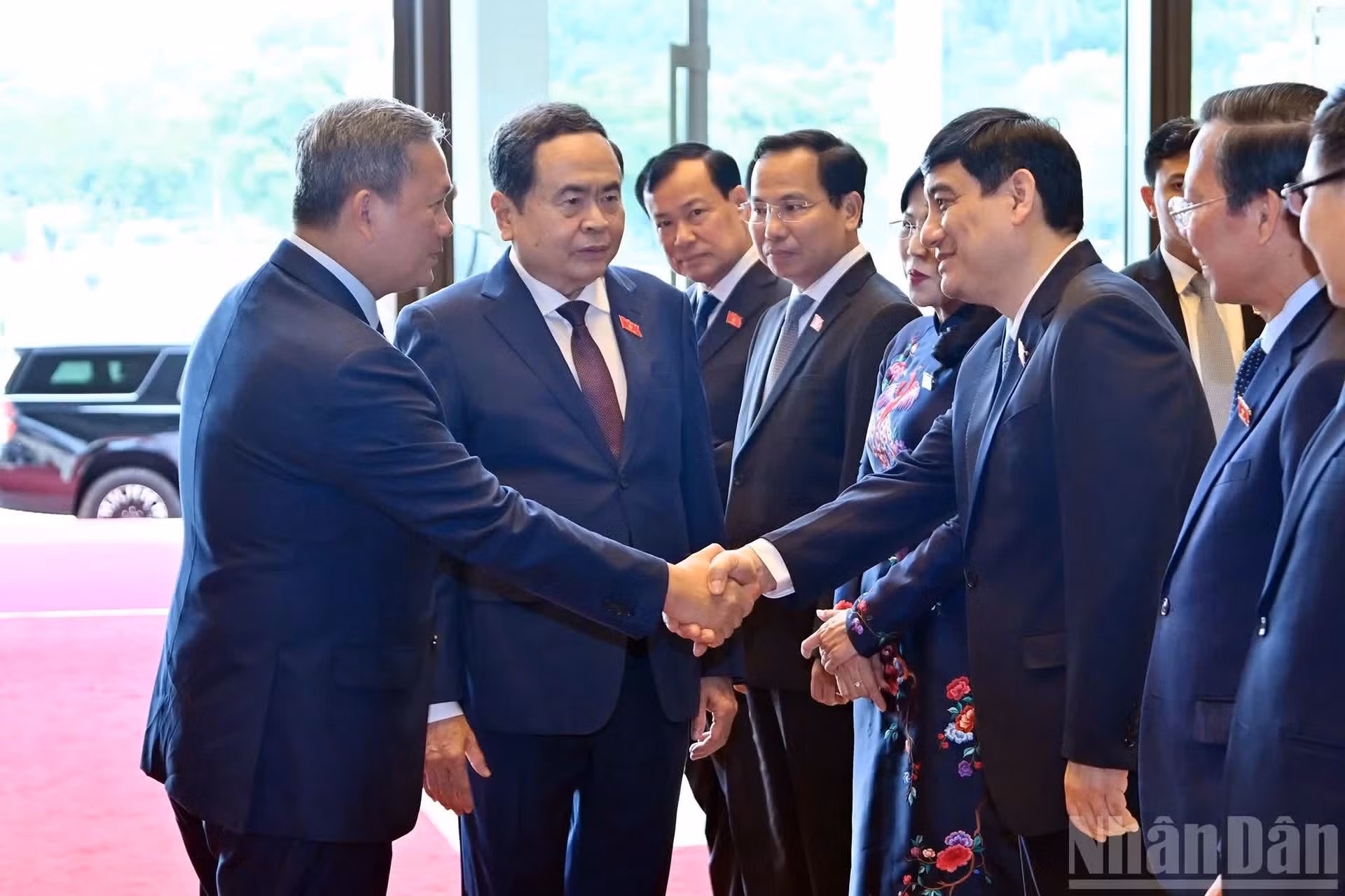 柬埔寨首相洪玛奈和越南国会领导。
