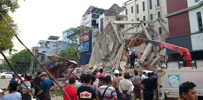 一场7.7级强震对缅甸中部曼德勒地区的建筑物造成严重破坏。图片来源：联合国网站