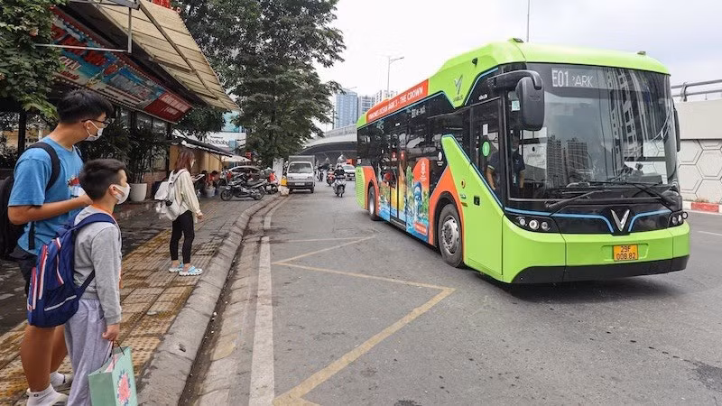 图为Vinbus 电动公交车 