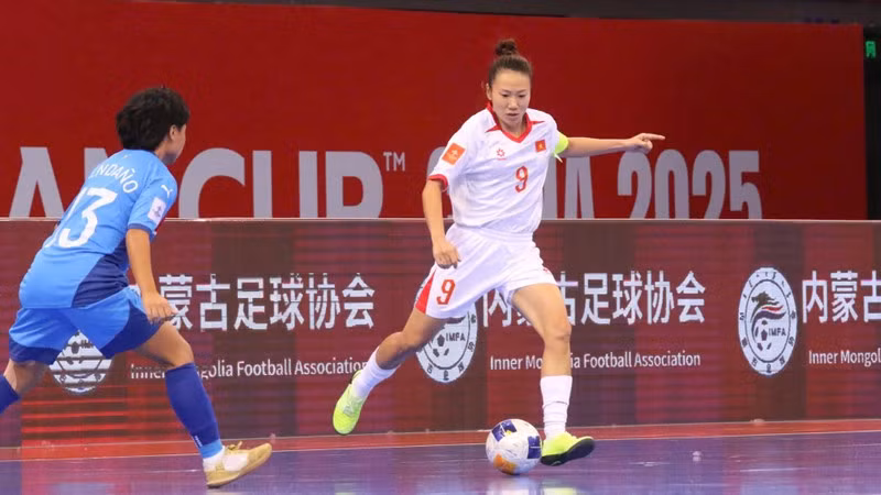 越南女子五人制足球队以3比0完胜菲律宾。（图片来源：VFF）