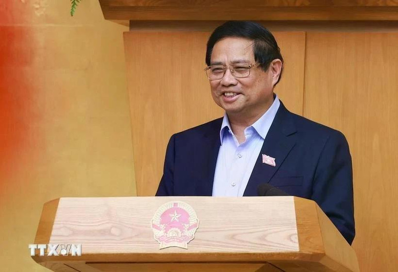 越南政府总理范明正主持召开政府专题会议。(图片来源:越通社)