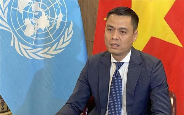 越南常驻联合国代表团团长邓黄江大使。（图片来源：越通社）