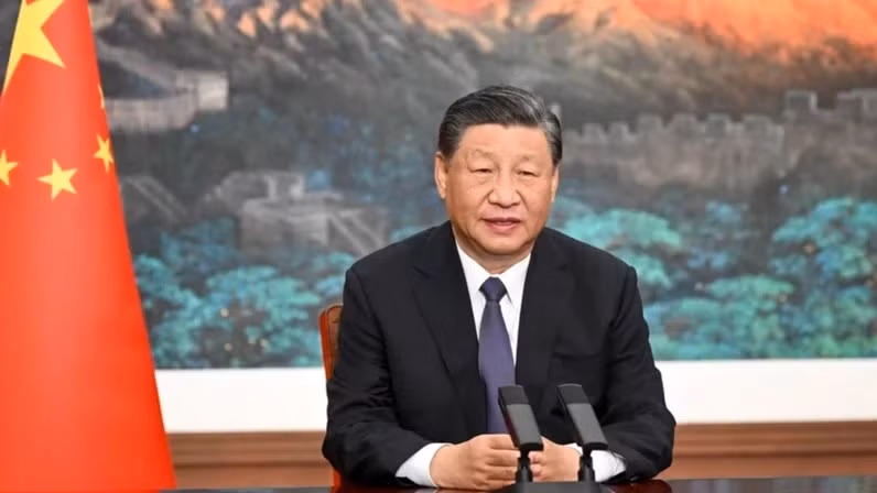 中共中央总书记、中华人民共和国主席习近平。（图片来源：新华社/越通社）