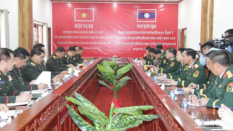 越老国防部第五次防务政策对话在老挝举行。(图片来源:越通社)