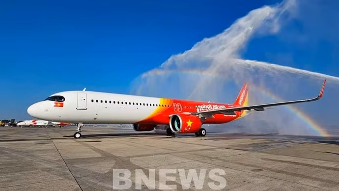 附图：越捷航空开通胡志明市至斯里兰卡科伦坡直飞航线。（图片来源：越通社）