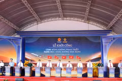 潘切机场—民用航空项目开工仪式。（图片来源：越通社）