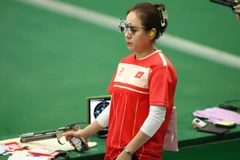 射手郑秋荣在每一枪中都保持着稳定的竞技状态。