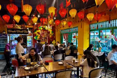 马尼拉“金河粉”餐厅的空间。