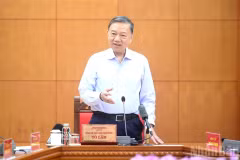 越共中央总书记、国家主席苏林发表指导性讲话。（登科 摄）