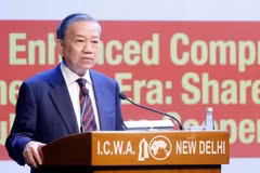 越共中央总书记、国家主席苏林在印度世界事务委员会发表了题为“新纪元越印增强型全面战略伙伴关系：共享愿景、战略契合、务实合作”的政策演讲。