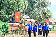 参加2025年夏季青年志愿者战役的嘉莱省青年团员。