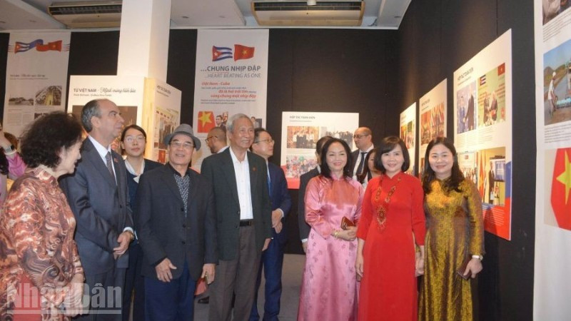 与会代表参观图片展。