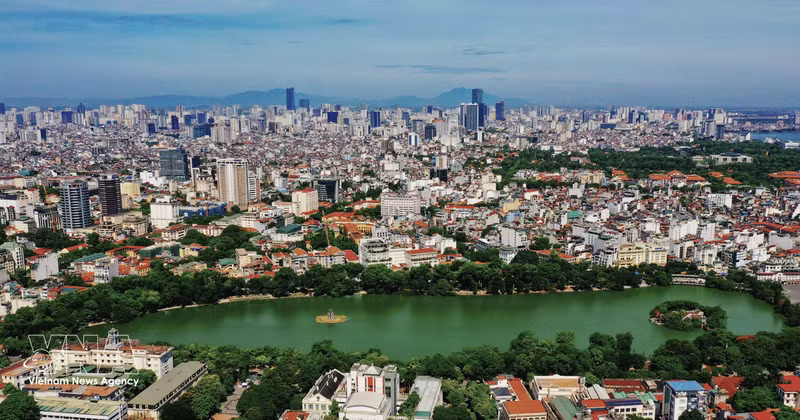 2026年第一季度河内地区生产总值增长7.87%。（图片来源：越通社）