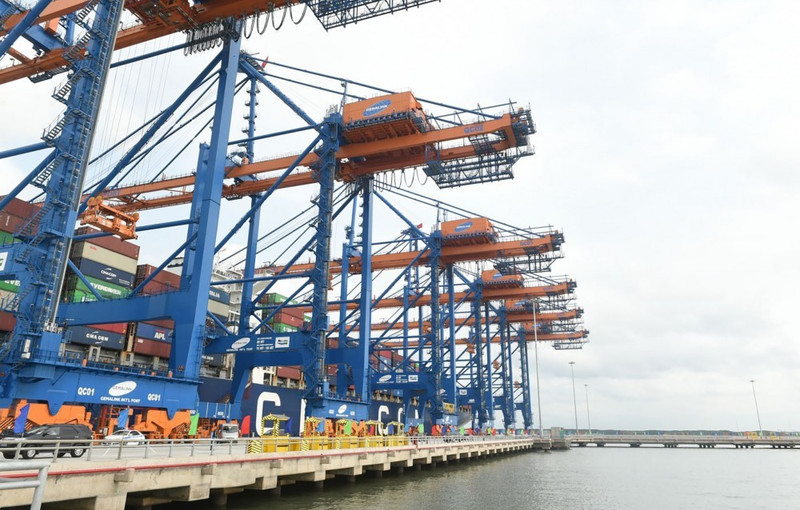 图为：巴地头顿省盖梅-市威（Cái Mép - Thị Vải）深水港是越南东南部地区吸引外商直接投资的重要基础设施。