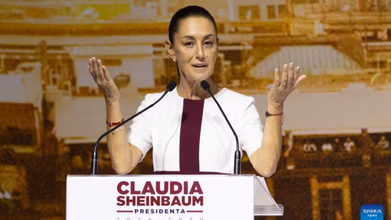 墨西哥总统克劳迪娅·辛鲍姆。（图片来源：新华社）