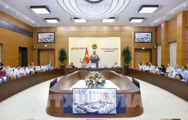 越南国会常委会第49次会议场景。（图片来源：越通社）