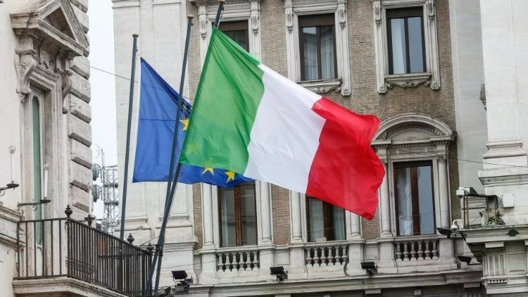 意大利国旗。（图片来源：Vatican News）