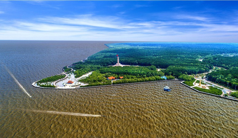 鸟瞰金瓯省的一角。（图片来源：越通社）